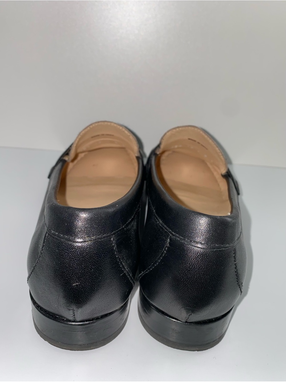 NWOT Cole Haan Black Leather Loafers with Leopard Print Calf Hair Vamp - Picture 5 of 10